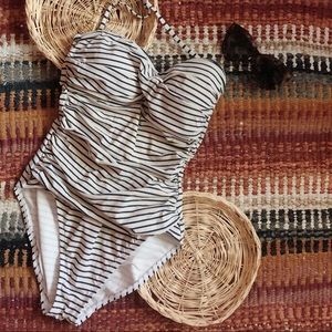 La blanca striped One Piece Swimsuit